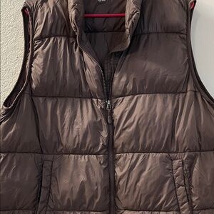 Women's Brown Puffer Vest